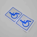 1 Pair 100 X 100mm Car Window Bumper Disabled Badge Sticker Decal Double-sided Adhesive Auto Paste - Car Stickers - Officematics