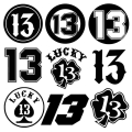 WaveHands Funny Number 13 Vinyl Car Sticker Reflective Waterproof Car Decal Stickers For Car Motorcycle Accessories Decorations|