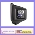 New Multi-function Hud Gadget Obd2+gps On-board Computer A-pillar Trim Install Rpm Turbo Oil Pressure Water Temp Gps Speedometer
