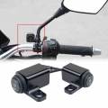 12V Motorcycle Switch 10mm Mirror Mount Motorcycle Headlight Hazard Brake Fog Lights ON OFF ON Switch Button Waterproof|Motorcyc
