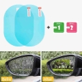 Car Clear Waterproof Film Rearview Mirror Anti Fog Anti Glare 2 Pieces Automobile Accessories Elliptic General Type Car Decor|Ca