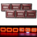 Trailer Truck Dynamic Car Truck Tail Light Rear Brake Light Stop Strobe Turn Signal Flowing Signal Lamp for Caravan Boat Lorry|T