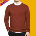 M 5XL Men Sweaters Pullover Spring O Neck Solid Slim Sweater Jumpers Autumn Winter Warm Turndown Male Knitwear Man Plus Size|Pul