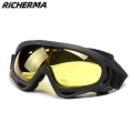 Yellow Night Vision Motorcycle Glasses Eyes Protective Ski Goggles Retro Motocross Glasses Snowboard Snowmobile Dirt Bike ATV|Mo