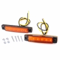 2X 6 LED Bus Van Boat Truck Trailer Side Marker Tail Light Lamp Yellow 12V|Truck Light System| - Officematics.com
