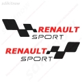 2pcs Car Body Windows Sports Racing PVC Waterproof Sticker Decal Styling For Renault Megane 2 3 Scenic Laguna 2 Captur Fluence|C