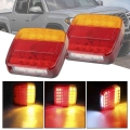 26 Leds Tail Light Trailer Truck Caravan Taillight 1 Pair Turn Signal Indicator Number Plate Light Rear Reverse Brake Stop Lamp