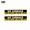 Yjzt 2x 15.2cm*3cm Car Sticker Warning No Airbags We Die Like Real Men Decal Pvc 12-0313 - Car Stickers - Officematics.com