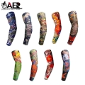 Jaer Outdoor Motorcycle 3d Tattoo Printed Arm Sleeves Sun Protection Bike Basketball Compression Arm Warmers Ridding Cuff Sleeve