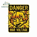 EARLFAMILY 13cm for Demon Slayer Graphics Zenitsu High Voltage Stickers Auto Vinyl Wall Car Decals Warning Anime Funny Sticker|C