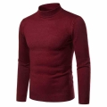 Autumn Warm Cashmere Sweater Men Half High Collar Mens Sweaters Slim Fit Pullover Men Classic Wool Knitwear Pull Male|Pullovers|