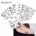 2019 nuevo 1 hoja corazón infinito regalo tatuaje temporal impermeable cuerpo Henna mano cuello oreja arte tatuaje pegatina para