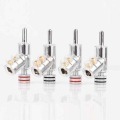 HIFI Rhodium Plated Lockable SPEAKER CABLE BANANA PLUG CONNECTOR|Plug & Connectors| - Officematics
