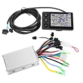 Electric Bike Controller 24v/36v/48v/60v 250/350w 13a Brushless Controller With Lcd Display Panel E-scooter Meter Control - Elec