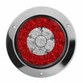 Round Red/Amber 16 LED Truck Trailer Brake Stop Turn Signal Tail Lights|Truck Light System| - Officematics.com