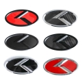 3d K Logo Car Front Hood Rear Trunk Emblem Badge Stickers For Kia Accessories Sportage Sorento Optima Forte Rio Stinger K5 - Car