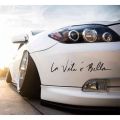 Three Ratels Car Stickers Decals La Vita E Bella Reflective Letters Vinyl Decal Creative Full Body Styling Sticker|Car Stickers|