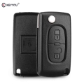 KEYYOU Replacement 2 Button Remote Flip Folding Key Fob Case Shell Blade For Citroen C2 C3 C4 C5 C6 C8|blade blade|blade 2blade