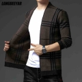New Autum Winter Designer Brand Luxury Fashion Knit Cardigans Sweater Korean Style Men Casual Trendy Coats Jacket Men Clothes|Ca