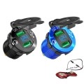 Quick Charge 3.0 Dual USB Charger Socket Waterproof Aluminum Power Outlet Fast Charge with LED Voltmeter for 12V/24V Car Boat|Ca