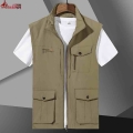 Men's Waistcoat Jackets Vest Summer Sports Multi Pocket techwear jaqueta masculina Climbing Hiking Work Fishing Sleeveless g