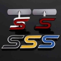 3D Metal S Front Hood Grille Chrome Emblem Car Sticker Decal For Ford V8 Focus 2012 Kuga Mondeo Fiesta Auto Styling Accessories|