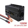 Inverter 12V 220V 1200W/1500W/2000W Converter 2 USB EU Universal Webasto 12 Volts Inversor12v 220 v Inversores Solar|Car Inverte