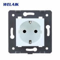 WELAIK EU Standard Power Socket DIY Parts Wall Socket parts Without Glass Panel A8EW/B