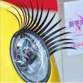 3d Charming Black False Eyelashes Fake Eye Lash Sticker Car Headlight Decoration Funny Decal 1pair - Car Stickers - Officematics