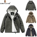 Men Winter Fleece Thicken Warm Jacket 2021 New Hooded Fashion Casual Parka Men Coat High Quality Military Lamb Wool Jacket Men|J