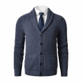 Men's Shawl Collar Cardigan Sweater Slim Fit Cable Knit Button up Merino wool Sweater with Pockets|Cardigans| - Officemati