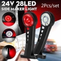 2pcs 24V Car Truck Elbow Side Marker Lights Indicator Light Warning Signal Lamp Rear Tail Light for Trailer Van Lorry Bus|Truck
