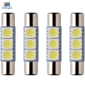4pcs C5w Festoon T6 28mm 31mm For Car Vehicle Sun Visor Lights Interior Vanity Mirror Dome Map Bulbs 6615f 6614f 3021 3022 5050