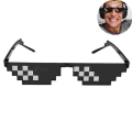 3/6 Bit Thug Life Sunglasses Pixelated Men Women Brand Party Eyeglasses Mosaic UV400 Vintage Eyewear Unisex Gift Toy Glasses|Mot