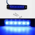 2pcs 12V Car External Lights Blue 6 SMD LED Auto Car Truck Lorry Side Marker Indicator Trailer Lights Tail Rear Side Lamps|Truck