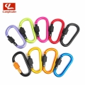 8cm Aleación de aluminio Muelle mosquetón Anillo en D Llavero Clip Multi-color Camping Llavero Gancho de seguridad Kit de viaje