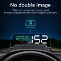 Universal Car HUD Speed RPM MPH Coolant Voltage Time Head Up Display Projector Car OBD2 Auto Alarm Digital Speedometer C500|Head