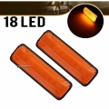 2PCS 18 LED Truck Lorry Trailer Side Marker Indicators Car Turn Signal Brake Rear Warning Tail Light Lamp 24V 12V|Truck Light Sy