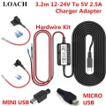 3.2m 12v-24v To 5v 2.5a Mini Micro Usb Car Dash Camera Charger Adapter Cam Hard Wire Dvr Hardwire Kit For Xiaomi 70mai Yi 360 -