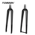 Toseek Full Carbon Fiber Bicycle Road Front Fork Bike Fork Parts Quick Disassembly Or Barrel Shaft Max Tire Size 700c * 45mm - B
