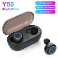 Y50 Tes Bluetooth Headphones Wireless Headphones Earbuds With Mic Stereo Sports Headphones For Iphone Samsung Xiaomi All Phones