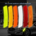 8 Pcs Car Reflective Strip Sticker Warning Wheel Edge Eyebrow Security Warning Light Reflector Protection Sticker Car Shape|Car