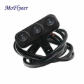 MoFlyeer Motorcycle Modified Aluminum Alloy Three press 12V Three Gear Black Switch Headlights Spotlights Light Switches|Motorcy