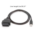 Car 16pin Obd2 To Usb Port Charger Adapter Cable Connector Diagnostic Tool Automobiles Cables, Adapters & Sockets - Cables,