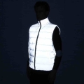 Autumn winter men reflective bodywarmer sleeveless jacket men night reflect light cotton padded vest biker moto colete masculino