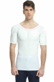 Men Pecs Muscle Enhancers UnderShirts Power Body Shaper Removalbe Pads Underwear Strong Chest Invisible Tops Soft|Shapers| - O