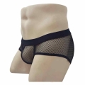 Ropa interior para hombre, bragas de Bikini de malla de red transparente, ropa interior abultada, ropa interior de cintura baja