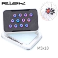 Risk 12pcs M5*10mm Bike Disc Brake Rotor Fixing Bolts Tc4 Titanium Bicycle Mtb Bike Ultralight Brake Screw Cycling Accessories -