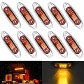 10PCS 12V LED 24V LED Side Marker Lights Parking lights Camion caravan Lorry Yellow Trailer Light toy Truck Accessories|Truck Li