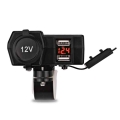Waterproof Motorcycle 5v 3.1a Dual Usb Charger For Iphone With Switch 12v 24v Led Voltmeter Cigarette Lighter Socket For Suzuki